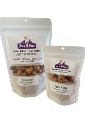 Grain free apple dog treats - large and small size - Good Paws Bakery